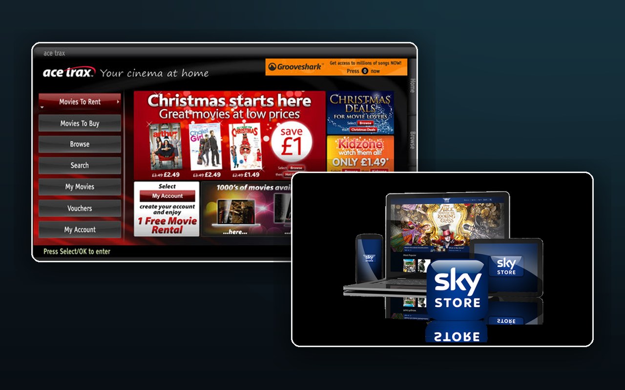 Acetrax direct-to-TV streaming platform, later acquired by Sky (Sky Store)