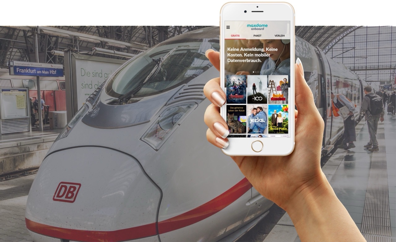 Maxdome Onboard streaming on Deutsche Bahn ICE trains